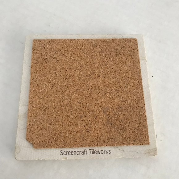 Two Marbled Stone Coasters - ART & STONE - SCREENCRAFT TILEWORKS - Picture 9 of 11